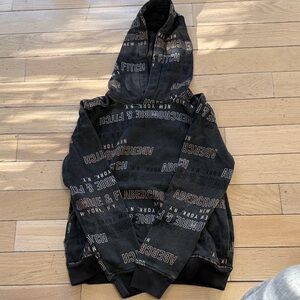 Abercrombie & Fitch Charcoal Graphic Hoodie